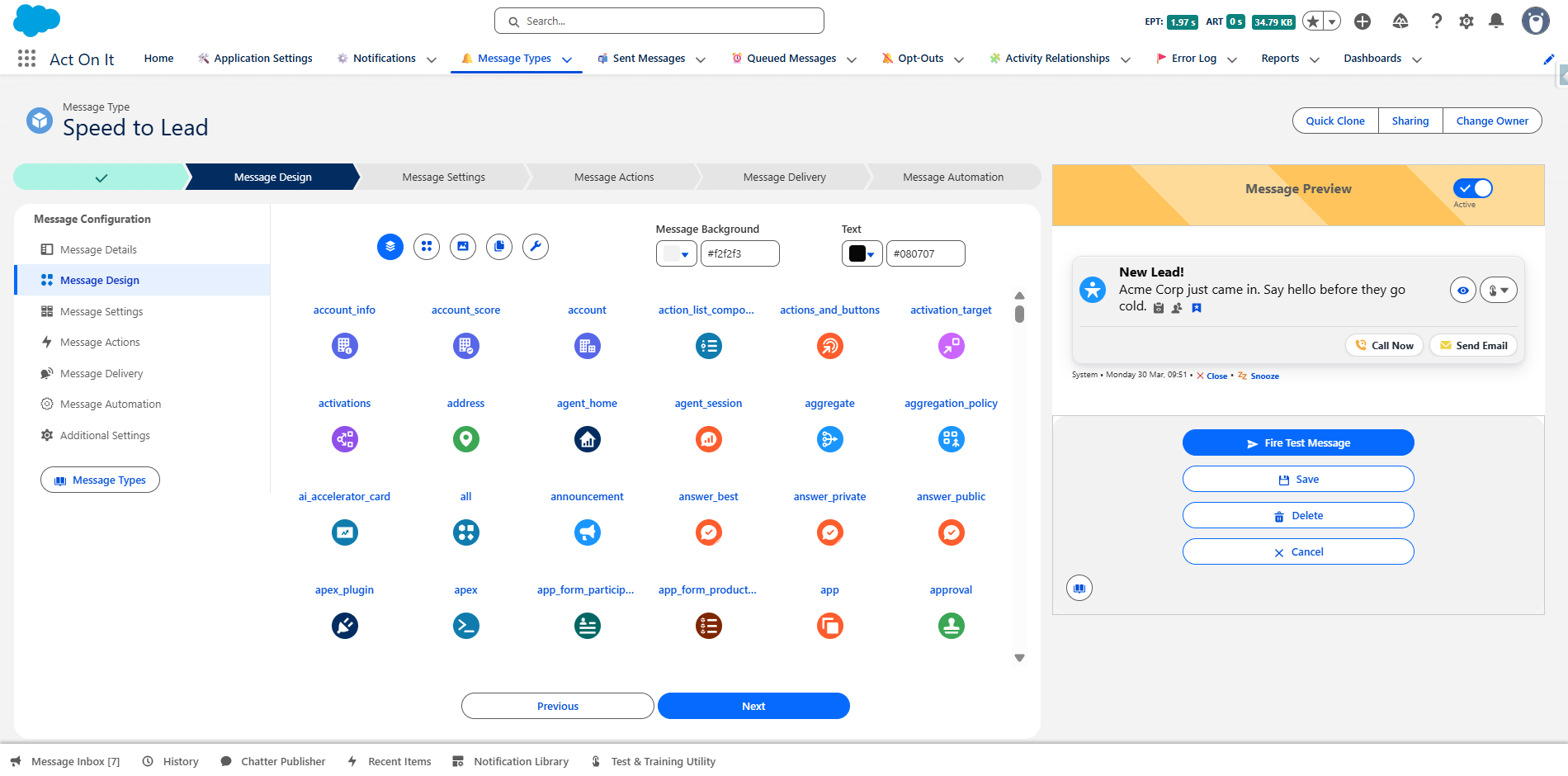 Act On It visual notification builder